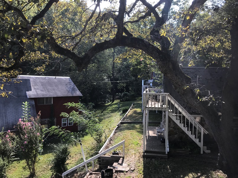 View from cabin one balcony at little switzerland